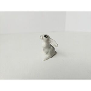 Vintage Lomonosov Russian Porcelain rabbit hare figurine USSR miniature mini